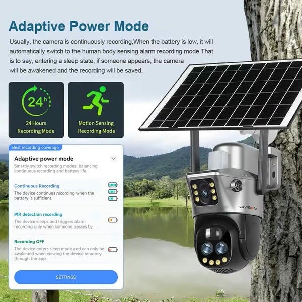 4g Varifocal Camera or Solar WiFi 8mpx 6k with 10x Dual Lens Zoom gallery