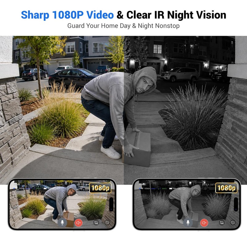 1080p Wireless Video Doorbell Camera with Smart AI Human Detection Two Way Audio gallery
