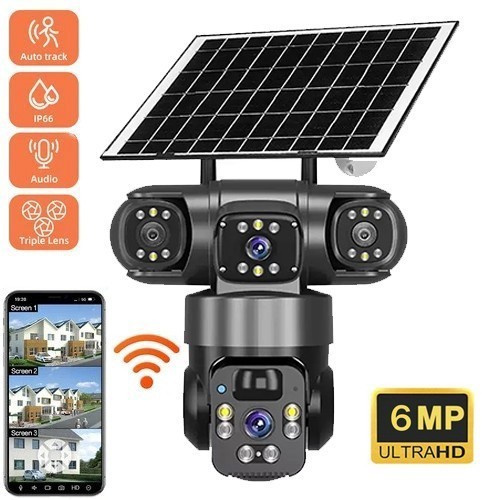 NEW 4K Solar Battery Wireless WiFi Outdoor Pan/Tilt Home Security Camera System gallery