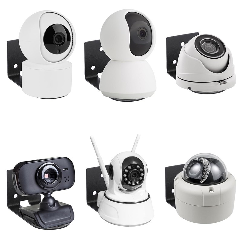 3 Pack Wall Mount Camera Shelf Metal Floating Shelf w Adhesive Black gallery