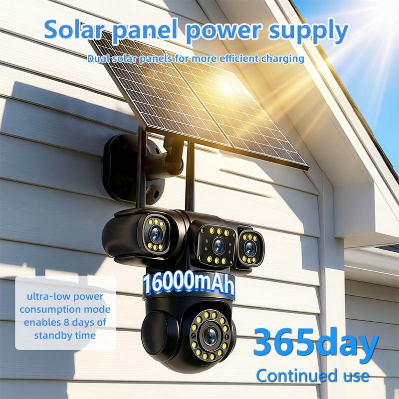 Solar Security Camera Outdoor 4G Pan & Tilt Night Vision 2-Way Talk Surveillance gallery