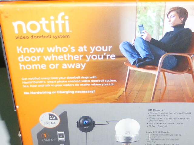 Heath Zenith Notifi Video Doorbell System LED Bulb Chime Plug-in Push to Talk gallery