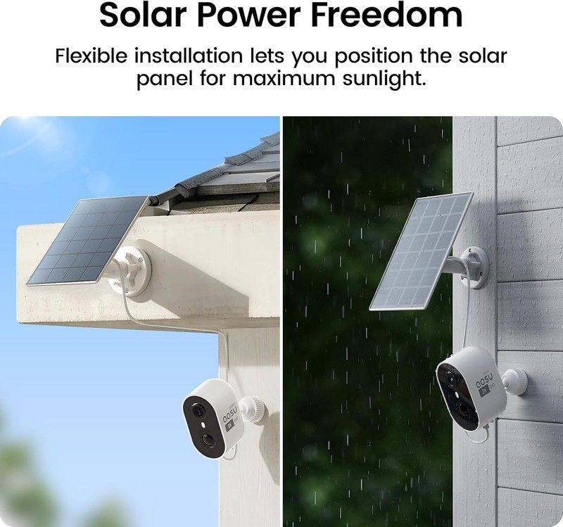 Advanced 2K Solar Security Camera System - AI Detection & No Subscription Needed gallery