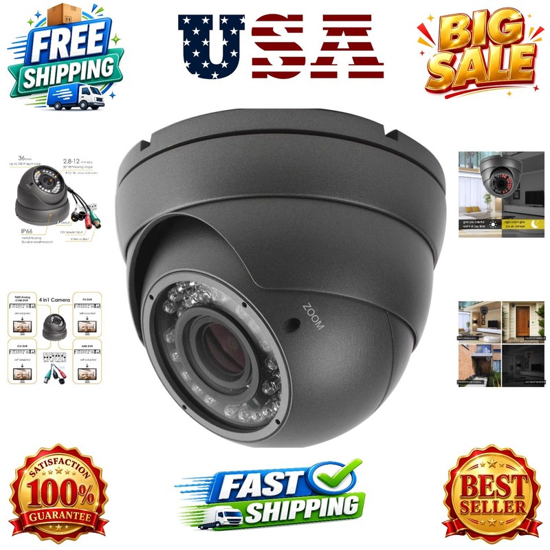 Analog CCTV Camera HD 1080P 4-in-1 TVI/AHD/CVI/CVBS Security Dome Camera Outd…
