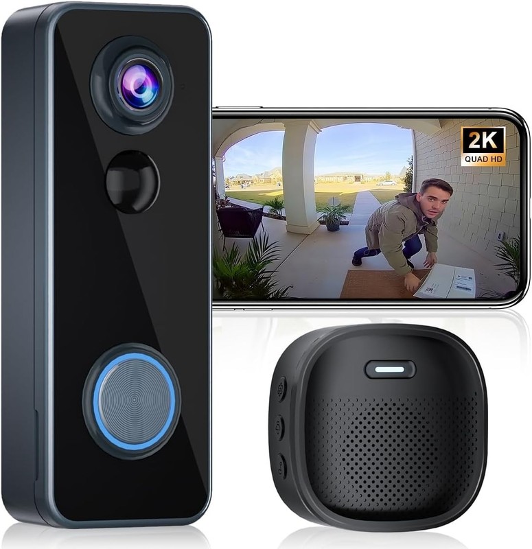 Doorbell Camera Wireless, Head-to-Toe Video - No Subscription Required,2K HD ... gallery