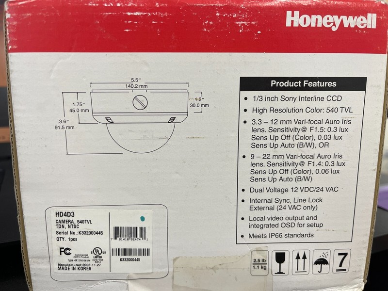 Honeywell HD4D Series Mini Fixed Dome Camera gallery