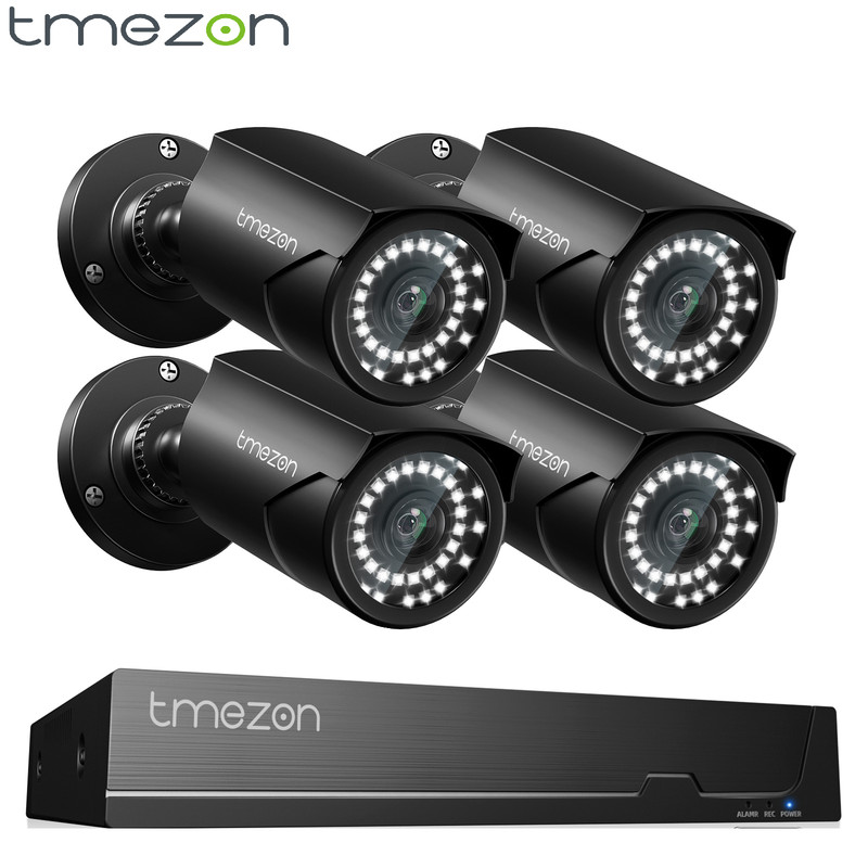 Security Camera System H.265+ AI Detect 8CH HDD 4K 8MP PoE Audio IP66 Waterproof