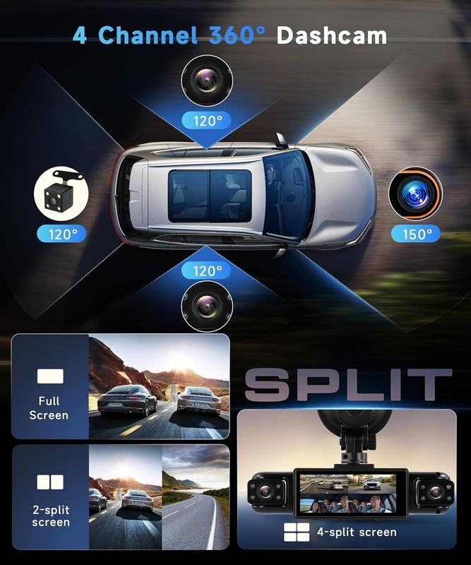 Mejor Camara De Seguridad FHD 1080P Para Carros De 360° Cámara De 4 Canales gallery