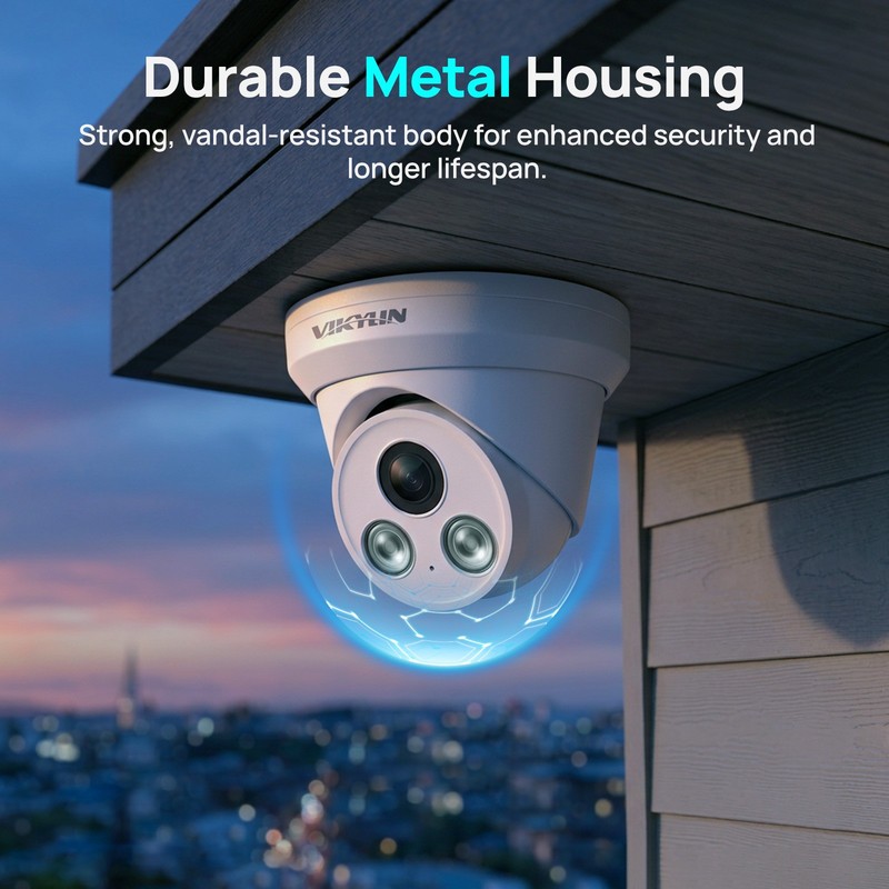 VIKYLIN CCTV NDAA Night Version 5MP Security POE Camera Mount Onvif Outdoor Lot gallery