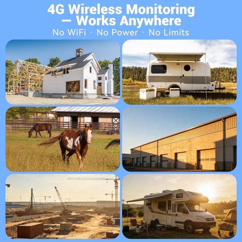 4G LTE Cellular Security Camera Wireless, No WiFi Needed Solar Wireless Outdo... gallery