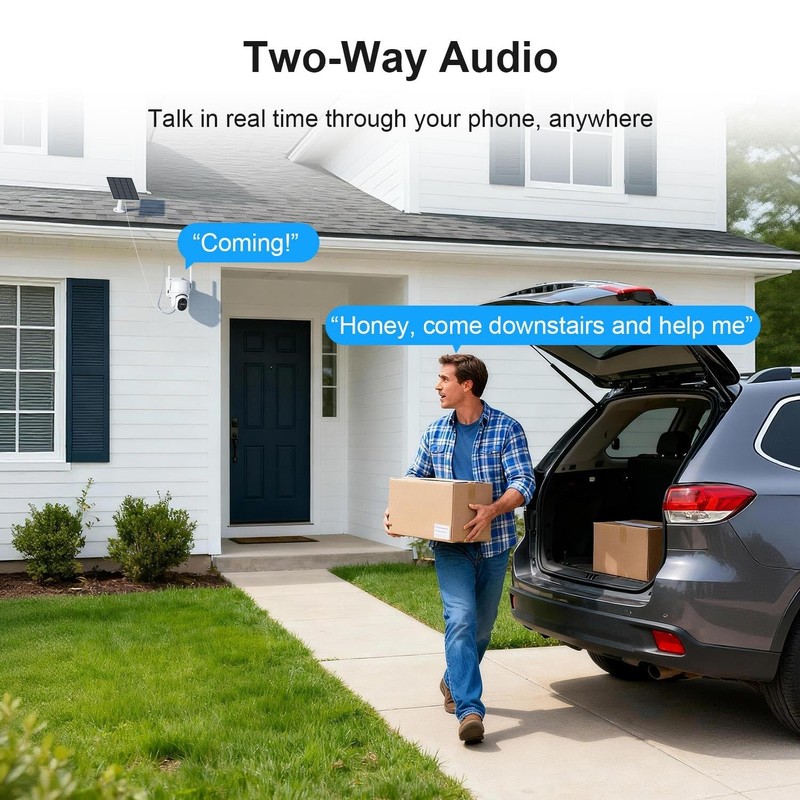 Solar Security Cameras Wireless Outdoor, WiFi for Home White gallery