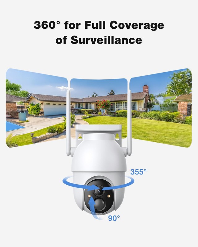 Solar Security Cameras Wireless Outdoor with Built-in Local Storage, No Subsc... gallery