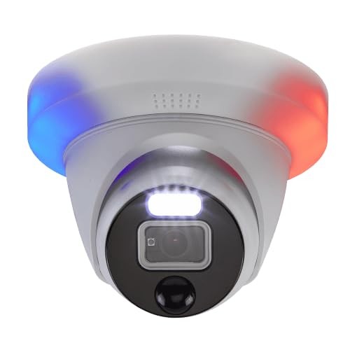 Swann Add-On NVR Flashing Light Dome Security Camera with Sensor Spotlight 4K