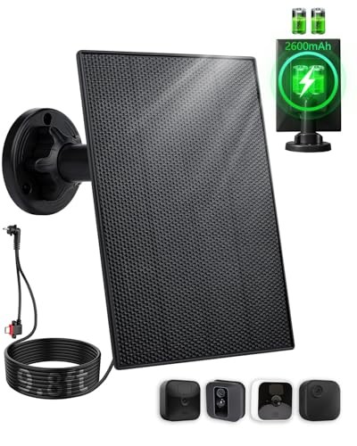 Solar Panel for Blink Camera, 3W Solar Charger Built-in 2600mAh Battery,IP65 1 gallery