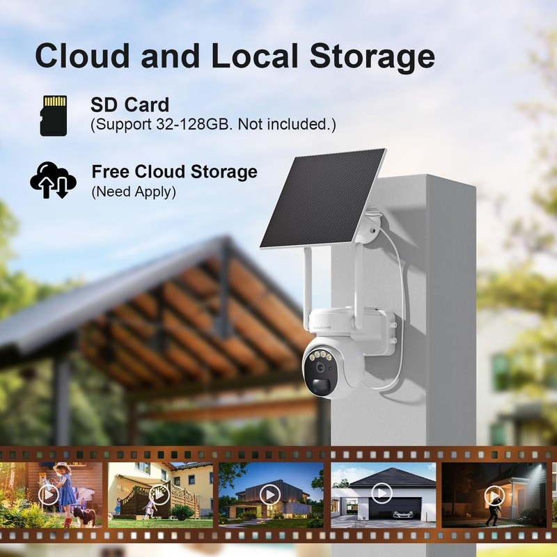 4G LTE Security Camera No Internet Needed, 360° PTZ Outdoor Camera, Solar Cam... gallery