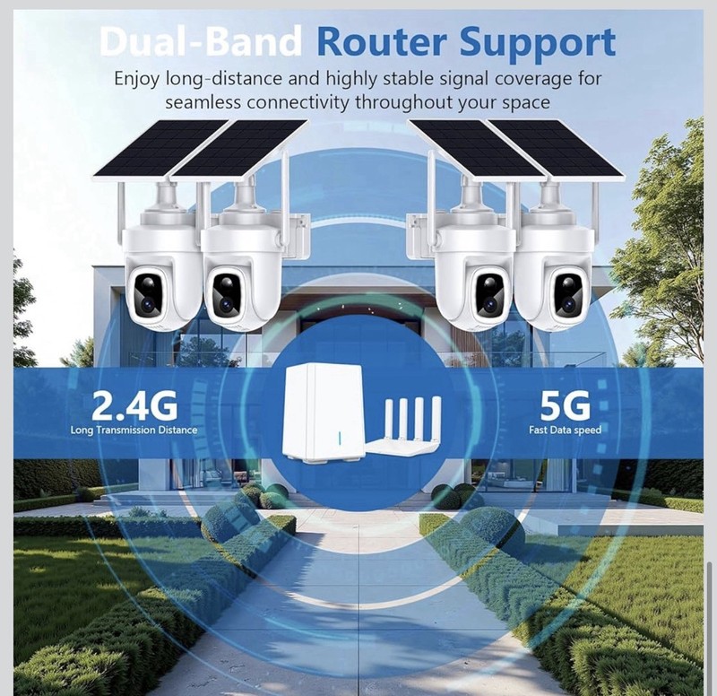 4K Security Cameras Wireless Outdoor with 360° Pan&Tilt,Auto Human Motion Tra... gallery