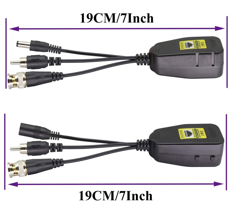 AAOTOKK Passive Video/Audio Power Balun RJ45 to BNC Network 2Pairs gallery