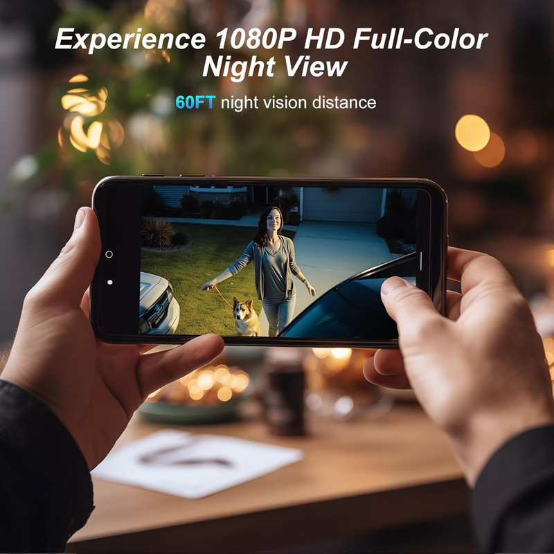 Smart Floodlight Camera 1080P HD with Motion Sensor & Two-Way Audio (2-Pack) gallery