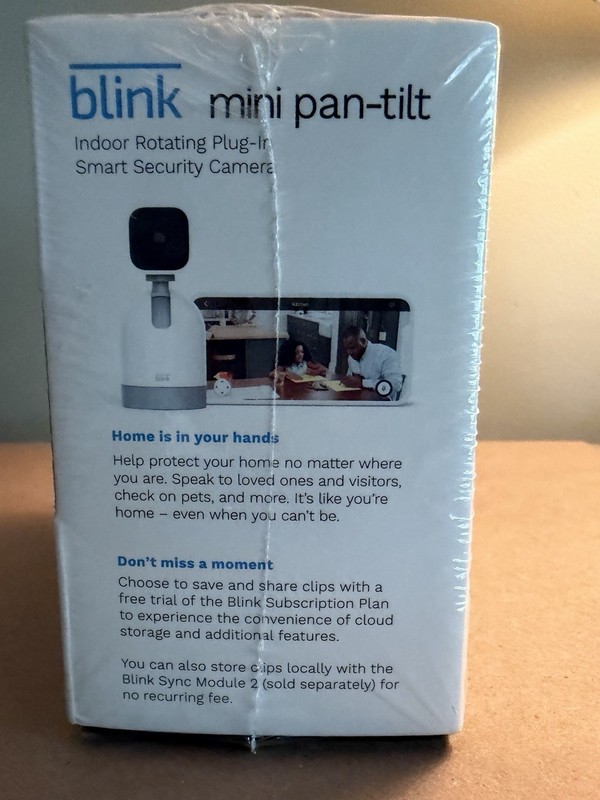 Blink Mini Pan-Tilt Rotating Indoor Plug-in Smart Security Camera, NEW/SEALED gallery