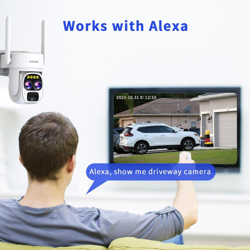 Security Cameras Wirelss Outdoor for Home Security, Alexa Cameras Solar Power,36 gallery