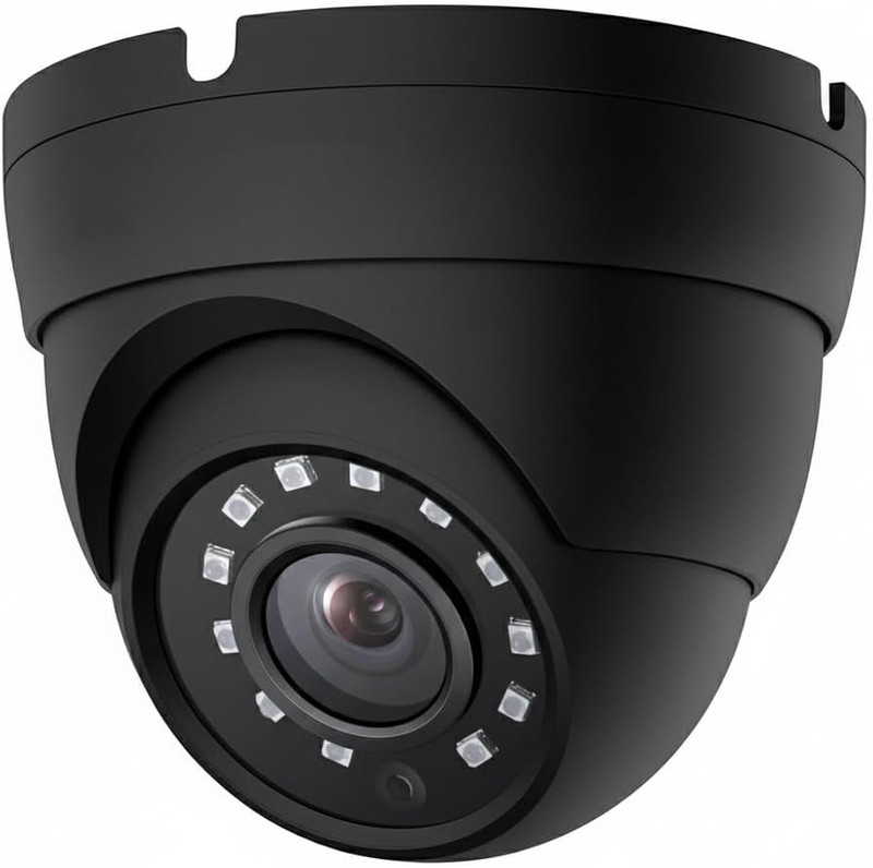 2MP Dome TVI AHD CCTV Surveillance Security Camera, 2.8mm 100° Wide Viewing Angl