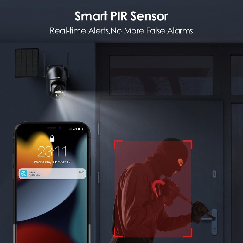 Wireless 2K Outdoor Security Camera with PIR Motion Sensor & Night Vision gallery