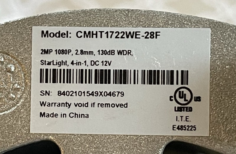 OEM LTS CMHT1722WE-28F HD TVI 2MP 2.8mm Lens WDR Dome Camera gallery