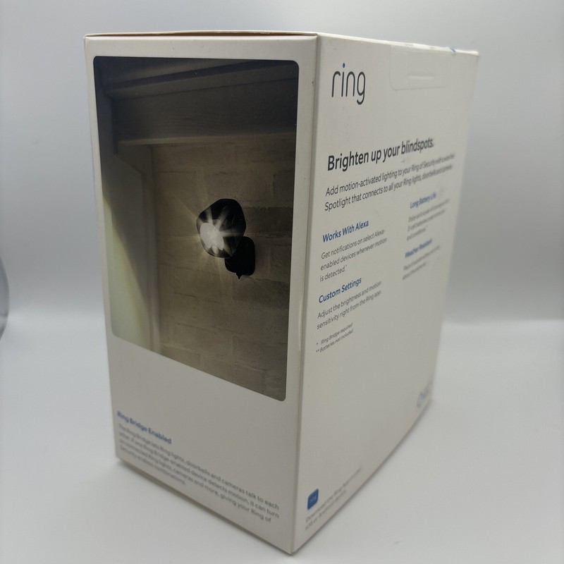 OPEN BOX Ring Spotlight Battery Outdoor Security - Black gallery