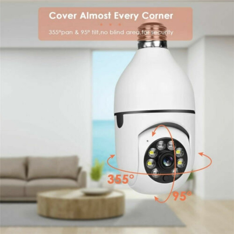 WiFi Bulb Security Camera 1080P HD Smart Home Surveillance Night Vision Home gallery