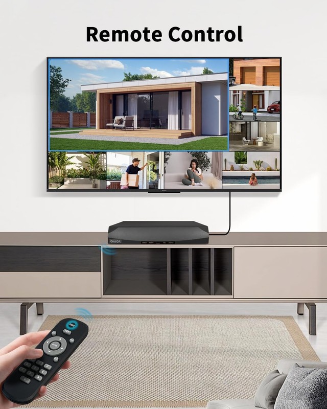 OHWOAI Wired Outdoor Security Camera System, 4K Ultra HD, 100FT IR Night Vision gallery