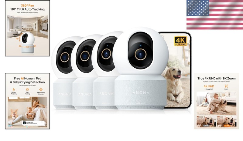 360°Pan-Tilt Pet/Baby Camera, Dual-Band Wi-Fi 6 gallery