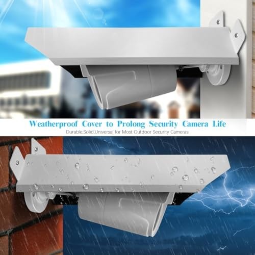 Universal Security Camera Cover Sun Rain Shield | Waterproof Protective Roof for gallery
