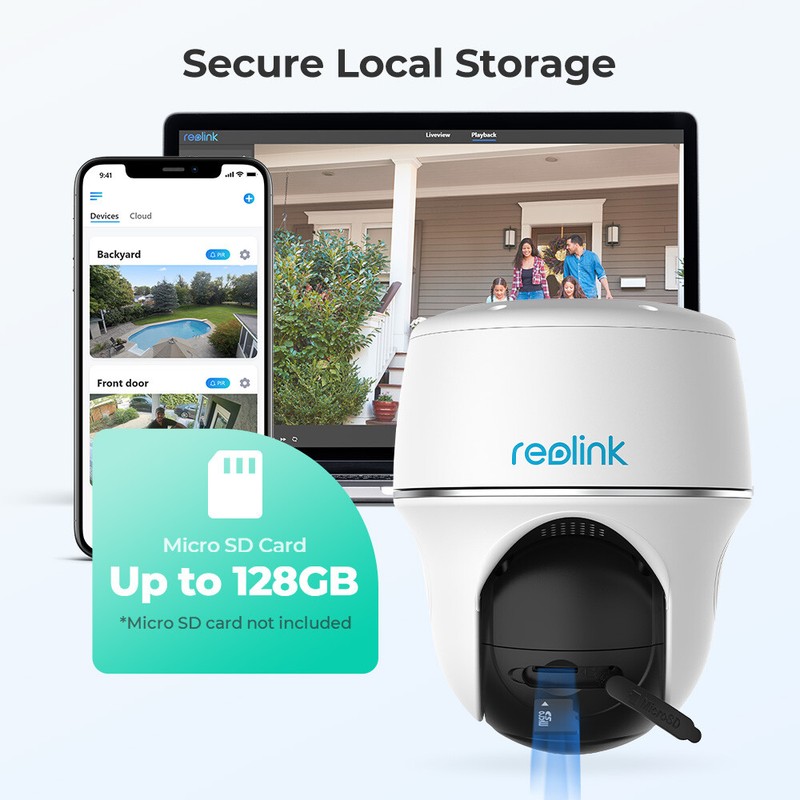 Reolink Argus PT 5MP Battery Security Camera Pan Tilt Outdoor with Solar Panel gallery