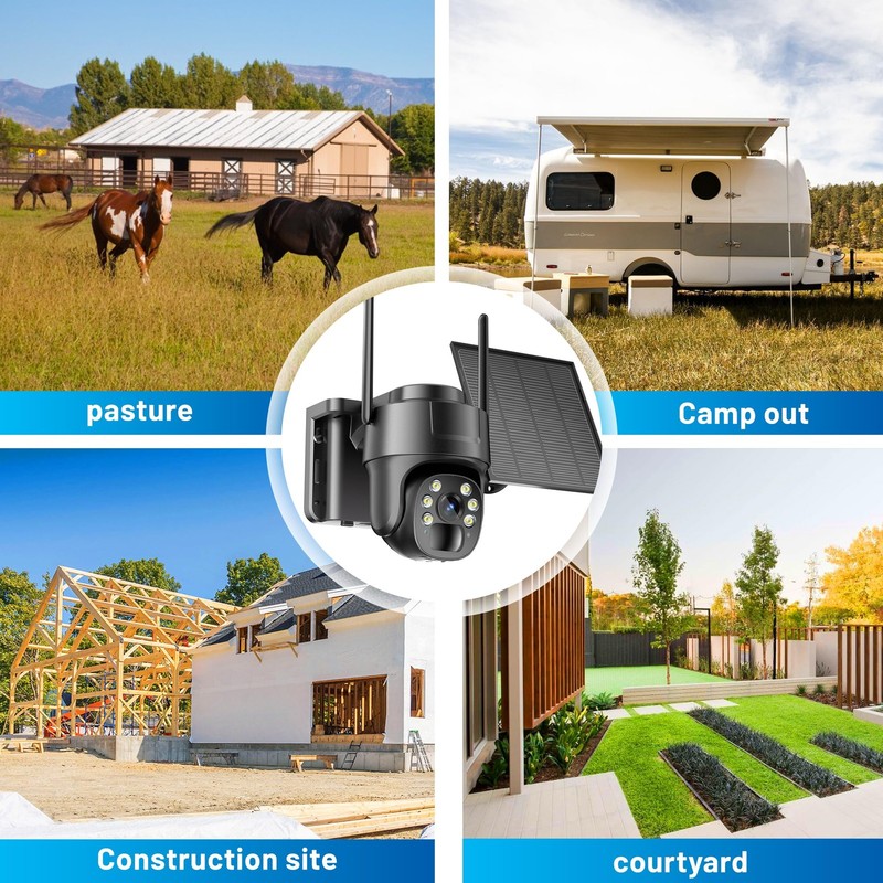 4G LTE Cellular Security Camera No WiFi Built-in SIM Unlimited Data 2K 355 gallery