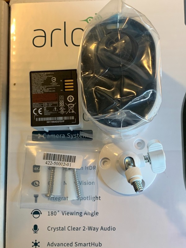 Arlo Pro 3 Spotlight 2K Wireless Security Camera VMC4040P w Outdoor Mount Kit