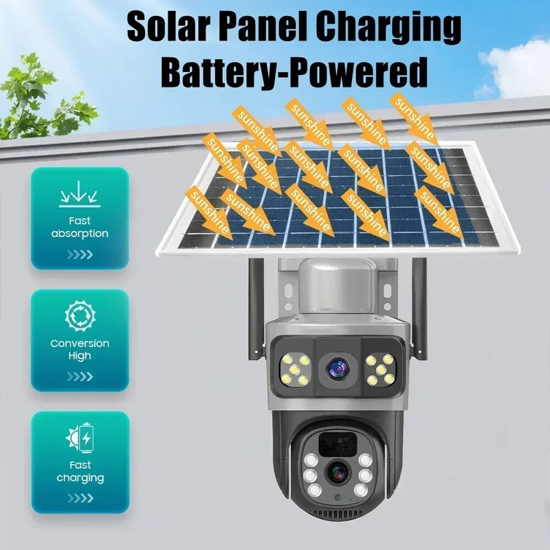 Solar Security Cameras Wireless Motion Detection Night Vision Surveillance LOT gallery