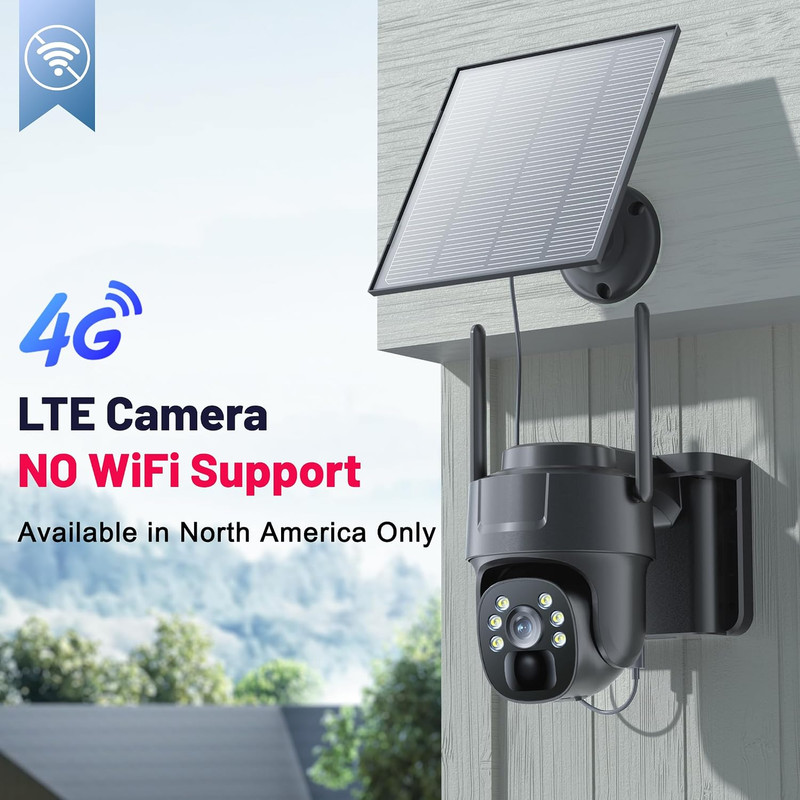 4G LTE Cellular Security Camera, No Wifi Security Camera Outdoor Built-In SIM Ca gallery
