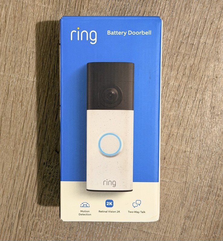 Ring Battery Doorbell Camera (2026 Model) 2K - Speckled White - New, Sealed
