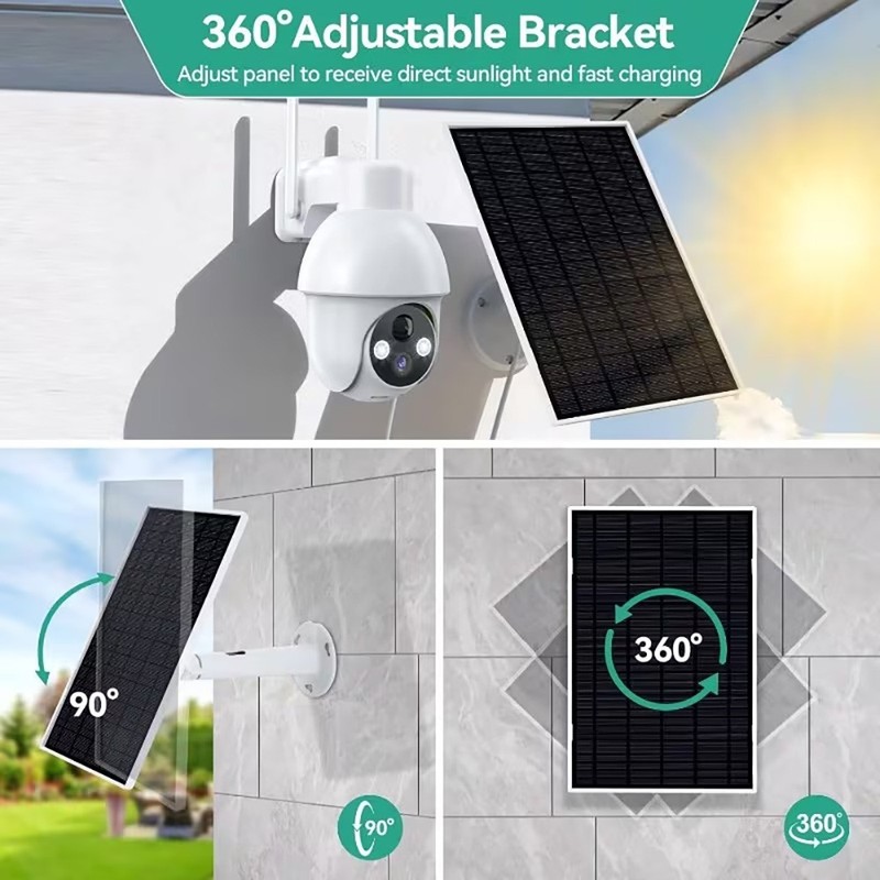 8W Solar Panel Power Charger for Ring Camera Spotlight/Stick Up Cam DC 5V New gallery