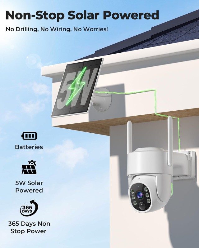 Security Cameras Wireless Outdoor 5G& 2.4G, No Subscription, 2 Cam-Kit,4MP So... gallery