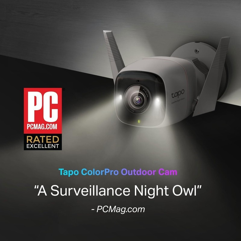 Tapo ColorPro C325WB Wi-Fi Outdoor Camera White 2K QHD Daylight Clarity at Night gallery