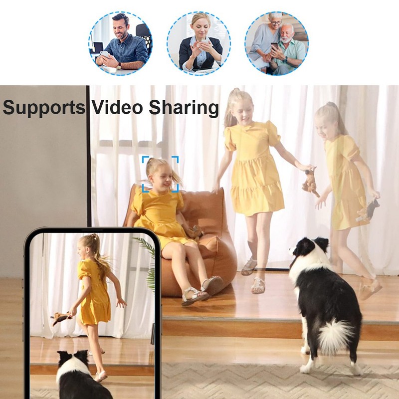 1080P Smart WiFi Camera System Wireless Monitor Camera 350° Rotatable XBQO