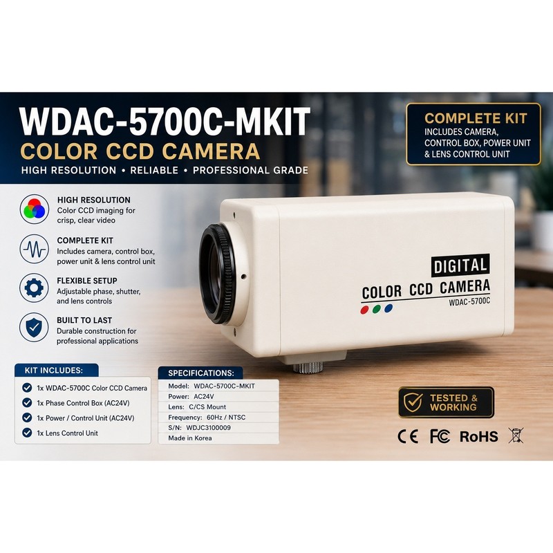 WDAC-5700C-MKIT Digital Color CCD Box Camera Hi Res NTSC AC24V Security cam