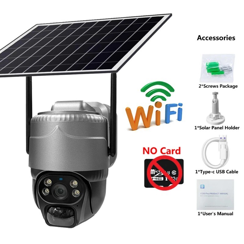 Security Protection 5MP Solar Camera WiFi Outdoor Smart Home Surveillance Camera gallery