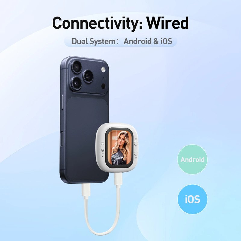 Wireless Magnetic Phone Rear Camera Selfie Monitor for Vlog Live Streaming gallery