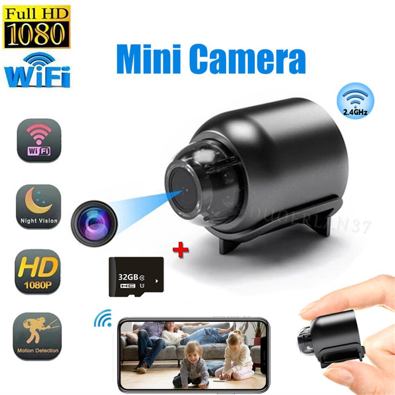 Mini Camara Oculta De Seguridad Espia WiFi 1080P Inalambrica Con Audio y Video