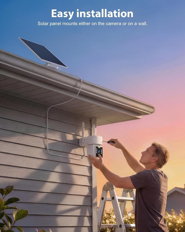 5G & 2.4G Wi-Fi Outdoor Camera Wireless,Solar Security Cameras Wireless Outdo... gallery