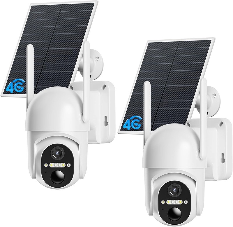 Outdoor 4G LTE Cellular Cameras, 2K Night Vision, No WiFi for Farms (2 Pack) gallery