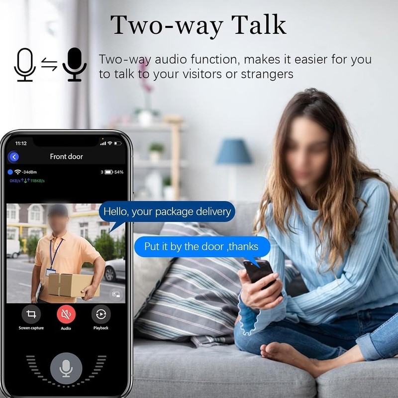 Wireless Smart Doorbell 1080P Camera Dual Band WiFi Night Vision Two-Way Audio gallery