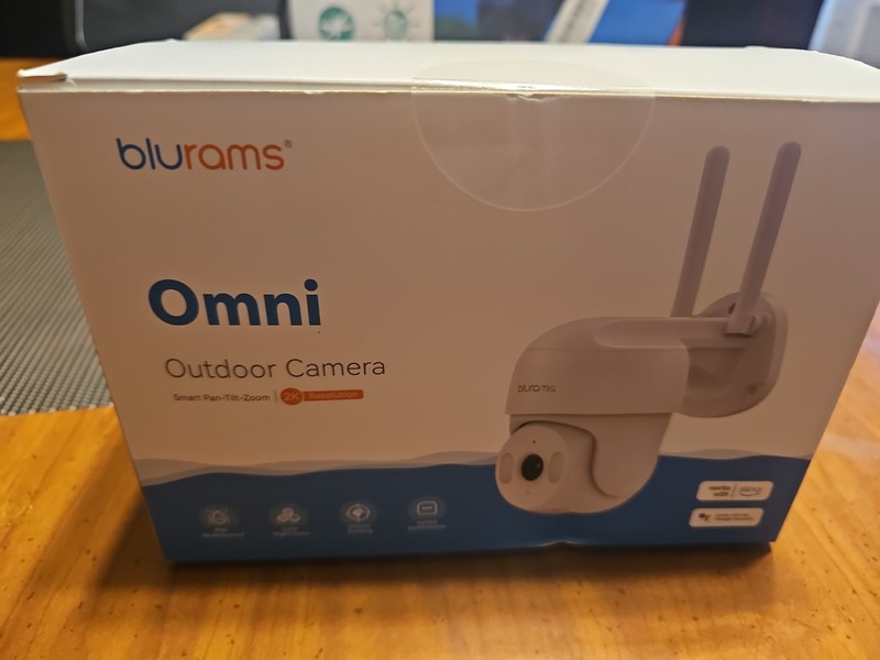 Blurams Omni 2K Outdoor Security Camera PTZ WiFi Alexa Google NEW